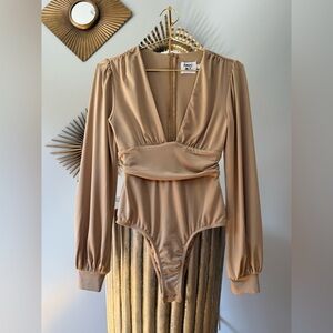 Princess Polly -Tan Jude Long Sleeve Bodysuit